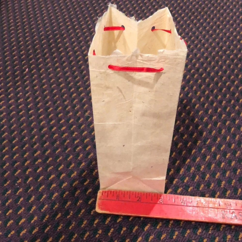 New 20 count small rice paper bags with red satin ribbon ties
